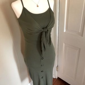 Derek Heart Green body con dress